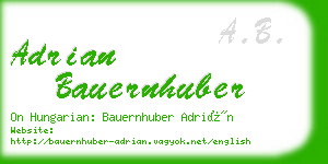 adrian bauernhuber business card